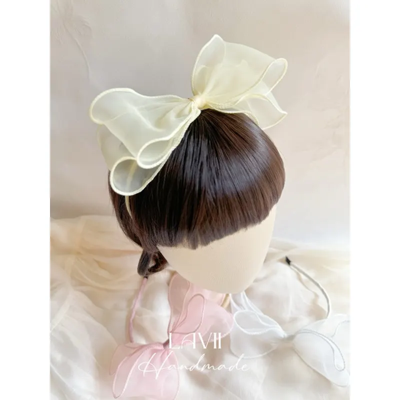 Bờm voan to xinh xắn vàng nhạt by Lavii – Lavii Handmade