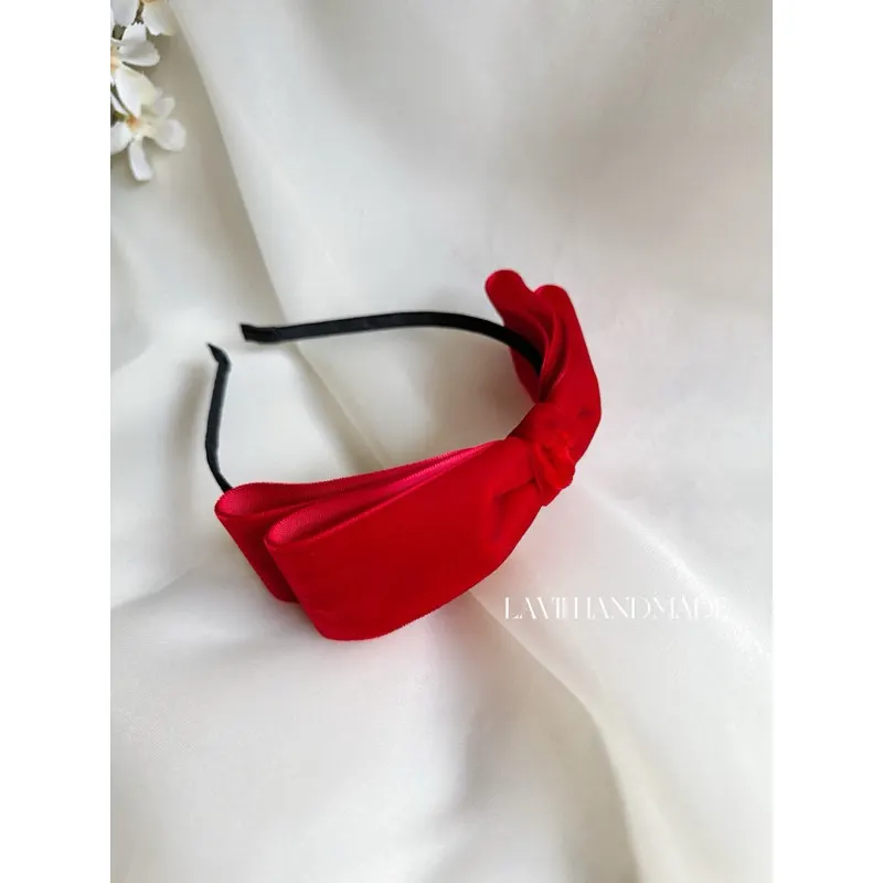 Cài turban nơ nhung đơn giản cho bé by Lavii – Lavii Handmade