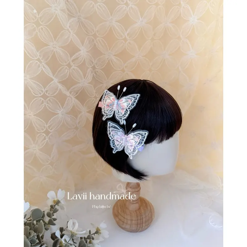 Kẹp bướm ngọc 3 màu cho bé 1 chiếc . Lavii handmade – Lavii Handmade