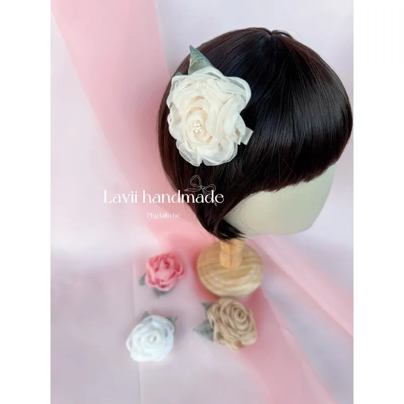 Kẹp mái hoa voan vừa cho bé. Lavii handmade – Lavii Handmade