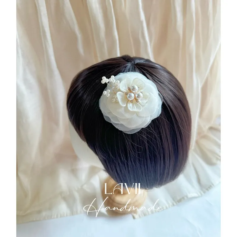 Kẹp nơ hoa ngọc xinh cho bé by Lavii – Lavii Handmade