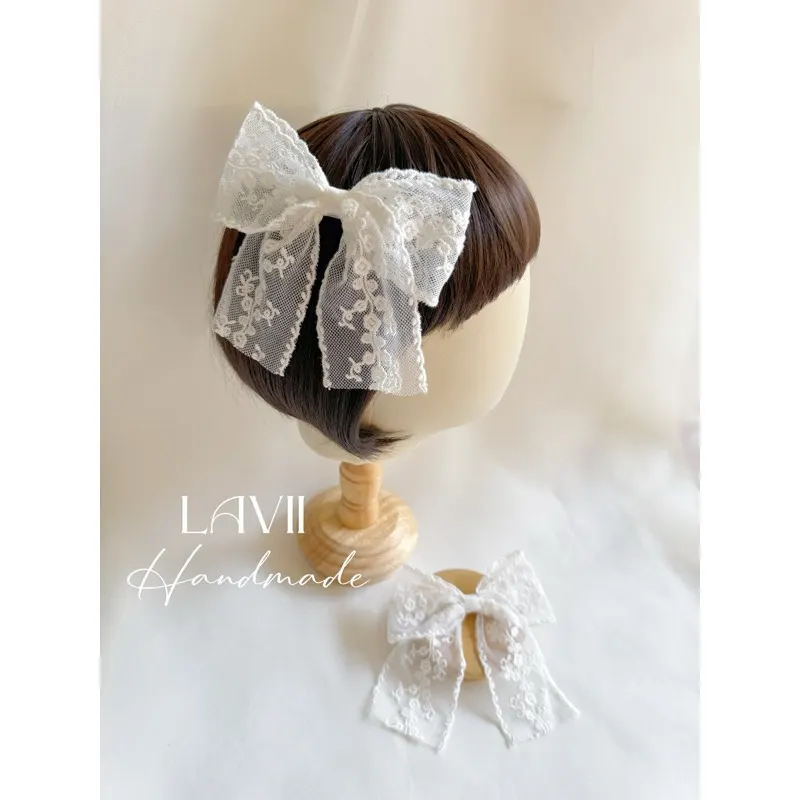 Kẹp nơ voan rủ mềm 1 chiếc by Lavii handmade – Lavii Handmade
