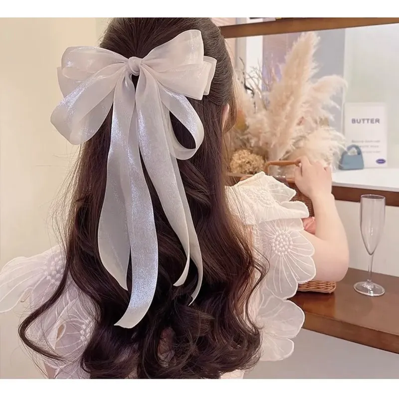 Kẹp nơ voan to, dài cho bé by Lavii handmade – Lavii Handmade