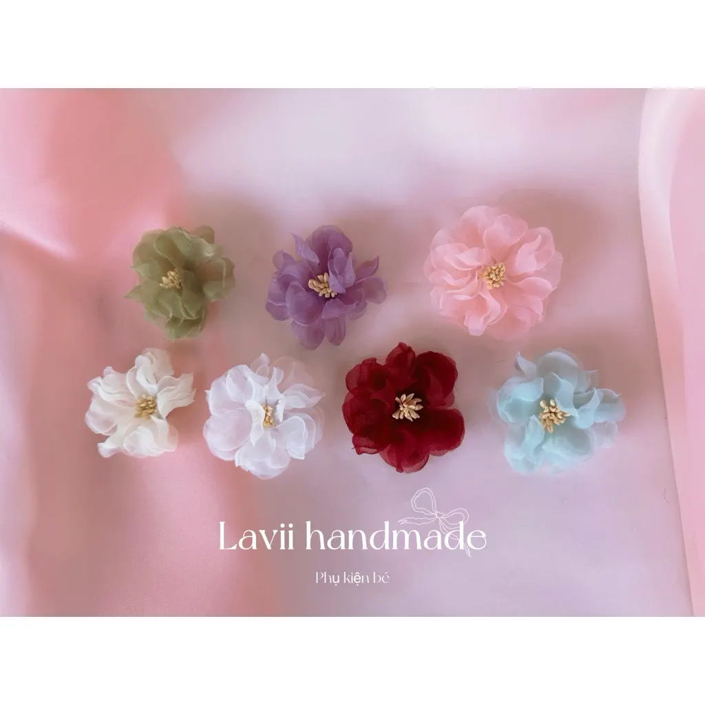 Kẹp tóc hoa voan cho bé by Lavii handmade – Lavii Handmade
