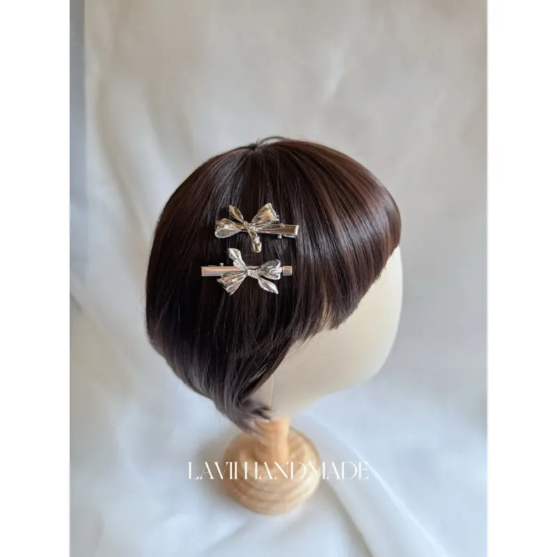 Kẹp tóc kim loại bạc cho bé. Lavii handmade – Lavii Handmade