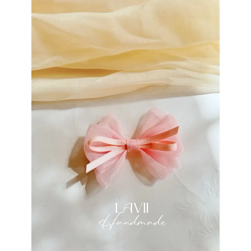 Kẹp voan nơ hồng by Lavii handmade – Lavii Handmade