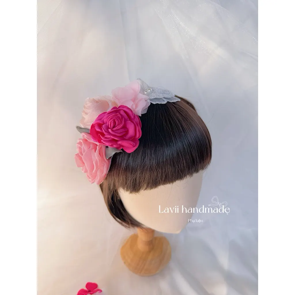 Lavii. Bờm hoa voan kết hợp nhiều màu – Lavii Handmade