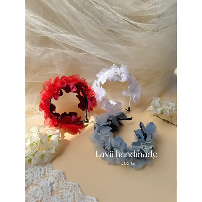 Lavii.Bờm hoa voan to nhiều màu lộng lẫy cho bé – Lavii Handmade
