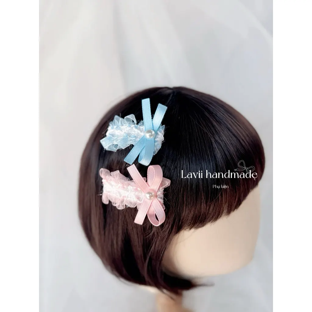 Lavii. Kẹp tóc nơ bèo 2 màu – Lavii Handmade
