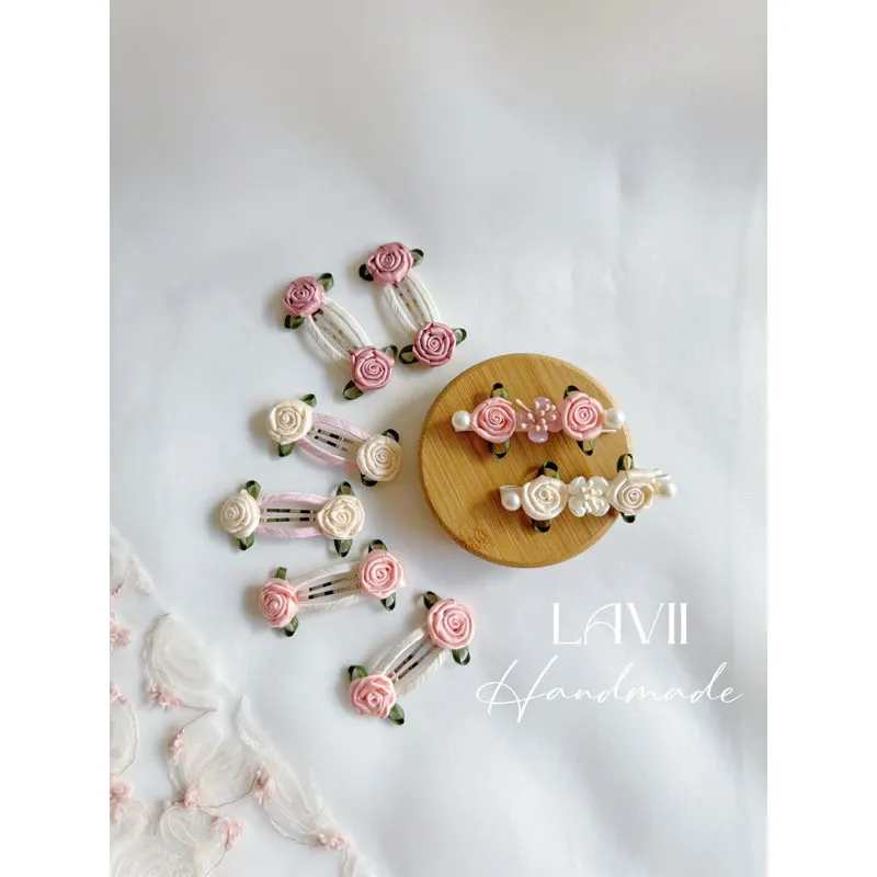 Set kẹp hoa nhí xinh xắn cho bé 2 chiếc by Lavii handmade – Lavii Handmade