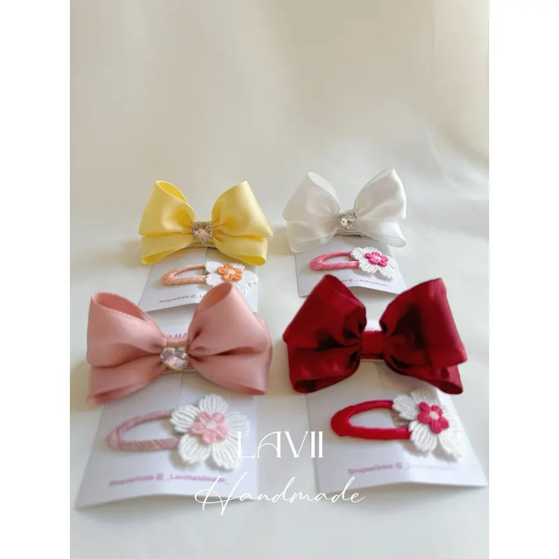 Set kẹp nơ dựng cho bé by Lavii – Lavii Handmade