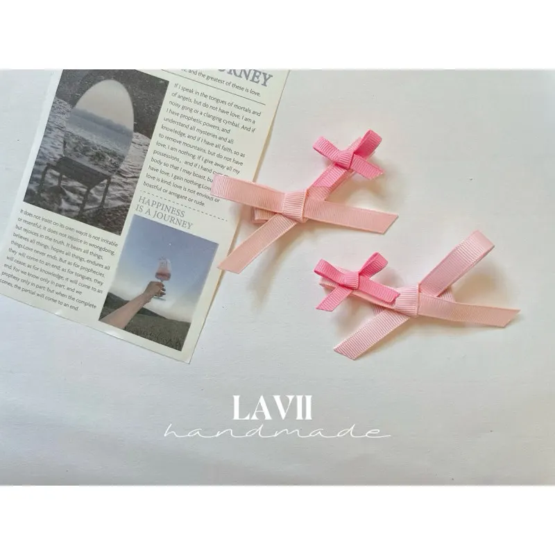 Set kẹp nơ hồng xinh cho bé by Lavii Handmade – Lavii Handmade