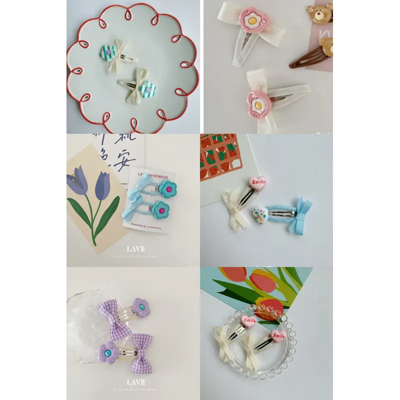 Set kẹp nơ đính charm cute cho bé Phụ kiện tóc by Lavii Handmade – Lavii Handmade