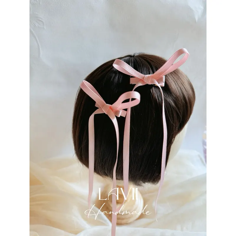 Set kẹp nơ đuôi dài nhiều màu cho bé by Lavii Handmade – Lavii Handmade