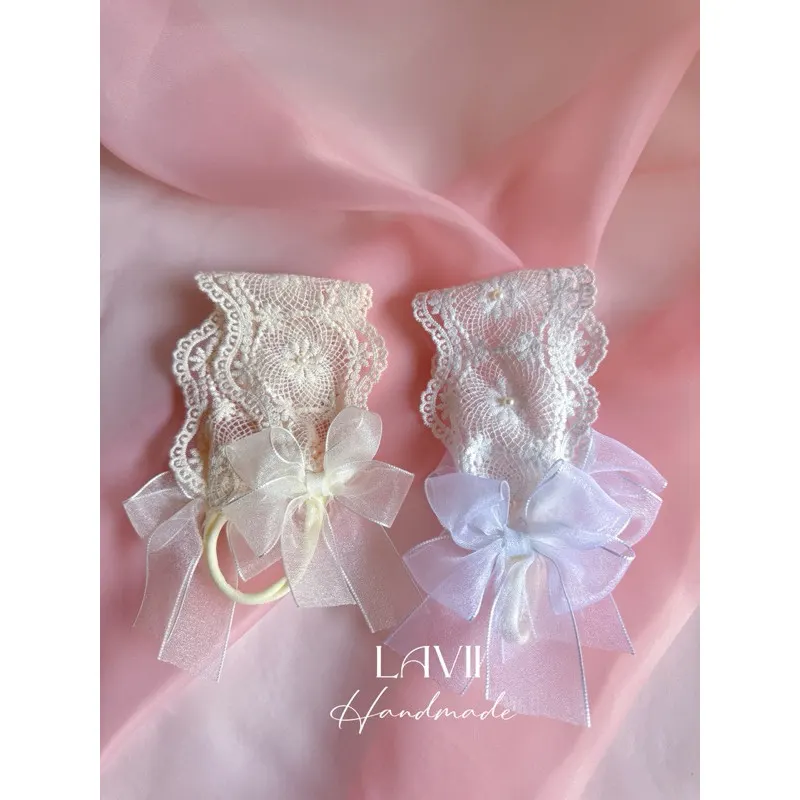 Turban hoa thêu đính nơ voan by Lavii handmade – Lavii Handmade