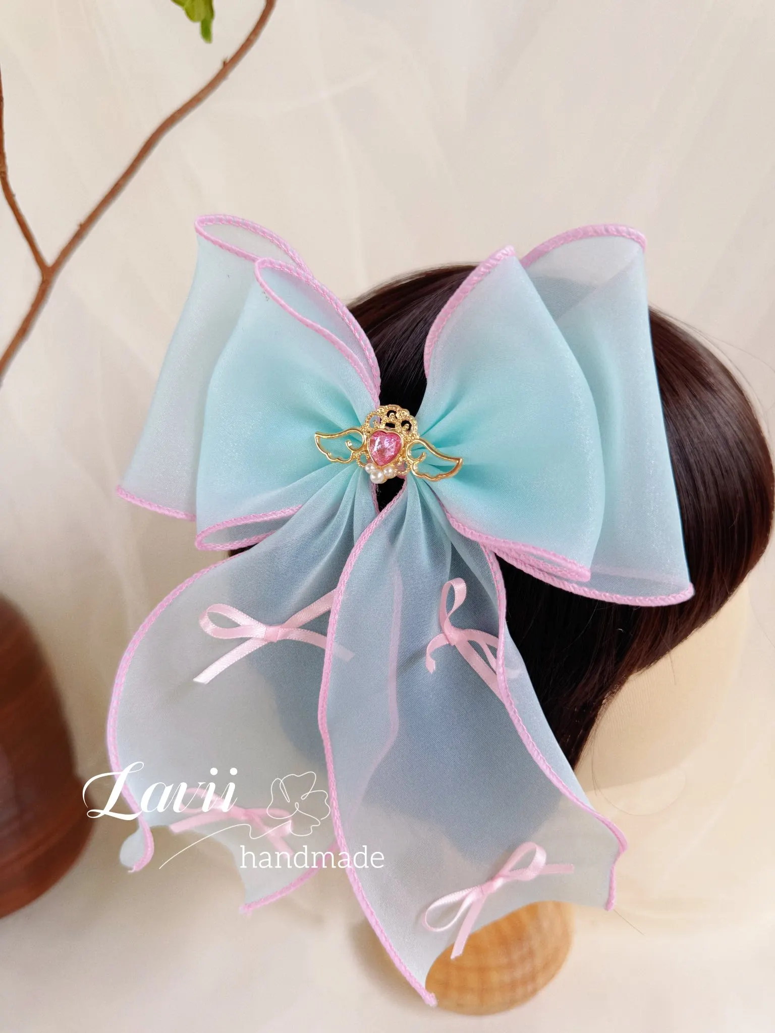 Kẹp tóc hoa vải handmade Lavii